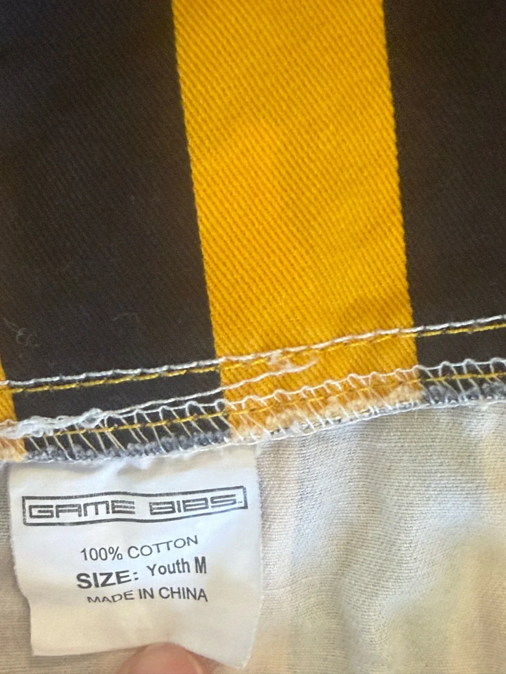 Game Bibs Kids Yellow & Black Striped Overalls-Appalachian State, Steelers, etc
